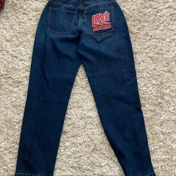 Moschino Glitter Patches Jeans Sz 26 NWT - Picture 3 of 7